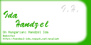 ida handzel business card
